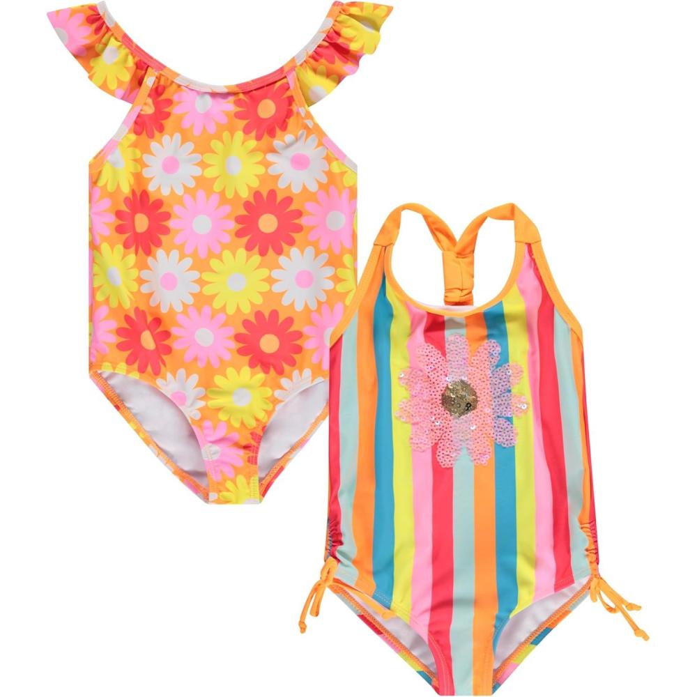 imageBMAGICAL Kids Girls 2 Pack Bathing Suit Childrens Printed Beach SwimwearFlowr