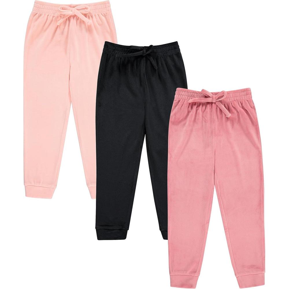 imageBTween Girls 3 Pack Velour Jogger Pant Set Solid Tie Dye or Camo Sweatpants for GirlsMagen