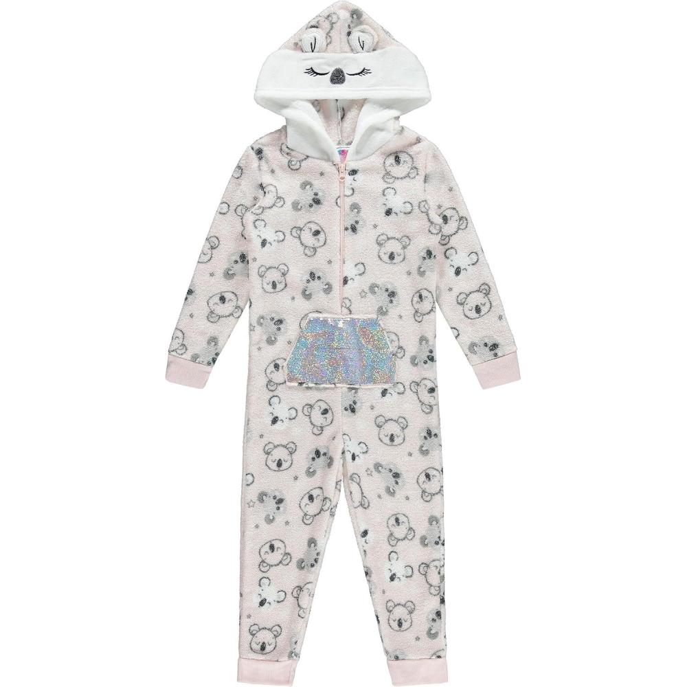 imageBTween Hooded Onesie PJs for GirlsBear