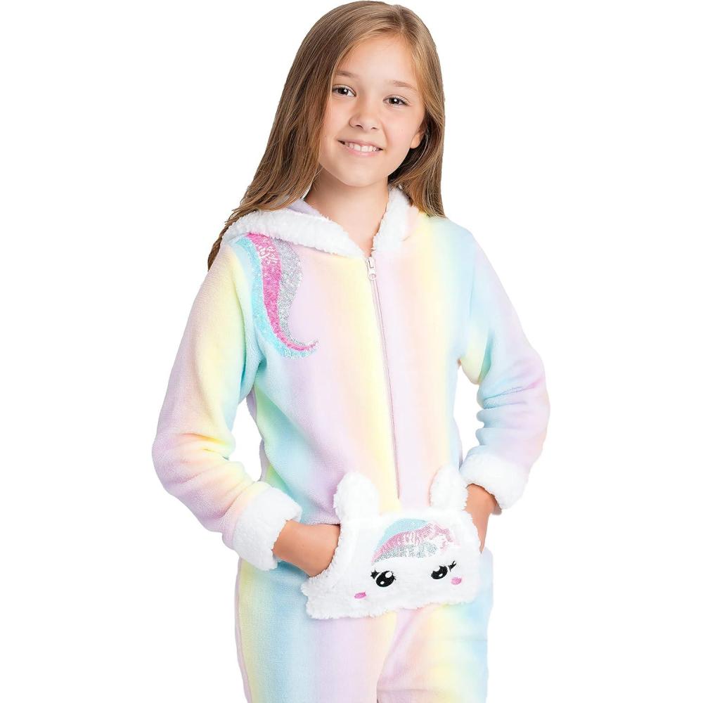 imageBTween Hooded Onesie PJs for GirlsPink