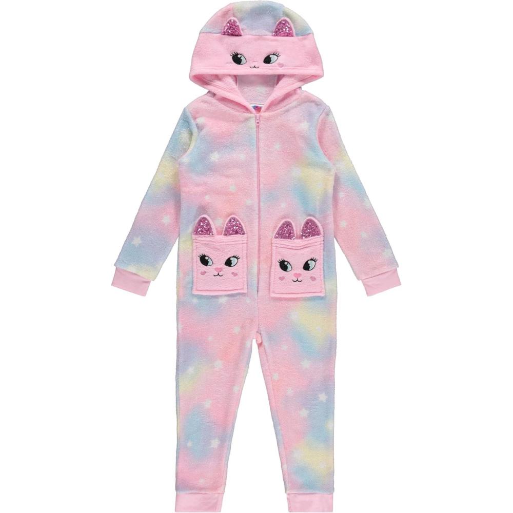 imageBTween Hooded Onesie PJs for GirlsStars