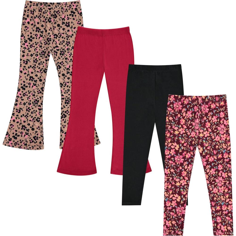 imageGirls Leggings and Flared Pants Set Comfortable Stylish and Versatile Pack of 4Ceris