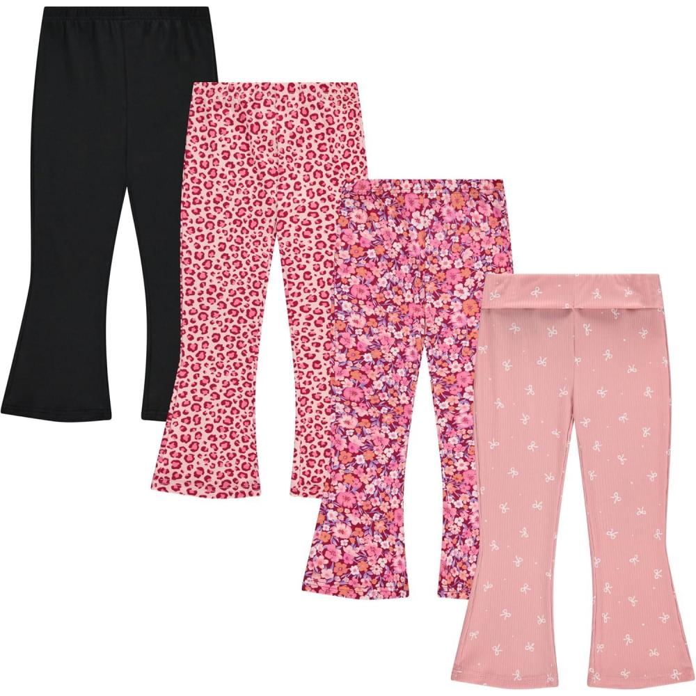 imageGirls Leggings and Flared Pants Set Comfortable Stylish and Versatile Pack of 4Rosec