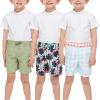 BCOOL 2 or 3-Pack Boys Swim Trunks, Kids Quick Dry Swimming Shorts with Liner – Solid/Printed Swimwear(Gingh)