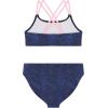 Juicy Couture Girls 4 Pack Two Piece Bikini Swimsuit Set, Kids Bathing Suit Swimwear Bikinis Tie Dye, Ombre, Metallic(Ombre)