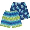 BCOOL 2 or 3-Pack Boys Swim Trunks, Kids Quick Dry Swimming Shorts with Liner – Solid/Printed Swimwear(Octopus)
