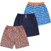 BCOOL 2 or 3-Pack Boys Swim Trunks, Kids Quick Dry Swimming Shorts with Liner – Solid/Printed Swimwear(Sharks Swim)