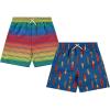 BCOOL 2 or 3-Pack Boys Swim Trunks, Kids Quick Dry Swimming Shorts with Liner – Solid/Printed Swimwear(Surf)
