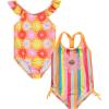 BMAGICAL Kids Girls 2 Pack Bathing Suit Childrens Printed Beach Swimwear(Flowr)