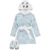 BTween Girls Unicorn Bathrobe Set Soft, Cozy, and Fun with Matching Slippers Perfect for Lounging(Marbe)