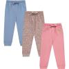 BTween Kids Girls Fashion Stretch Waist Ultra Soft Jogger Pants Set 3 Pack Bundle(Sachp)