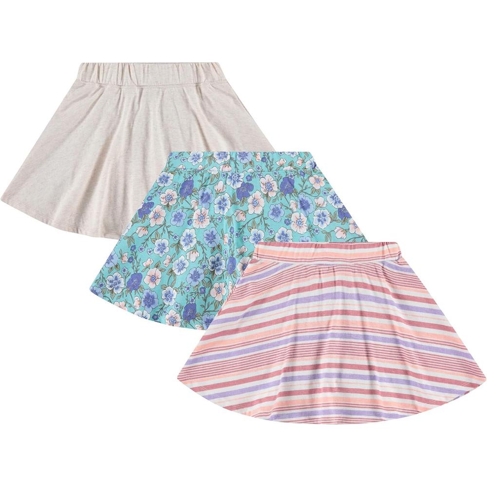 imageBTween 3 Pack Skorts for Girls Kids Scooter Skirts Skirt Layered ShortsOath