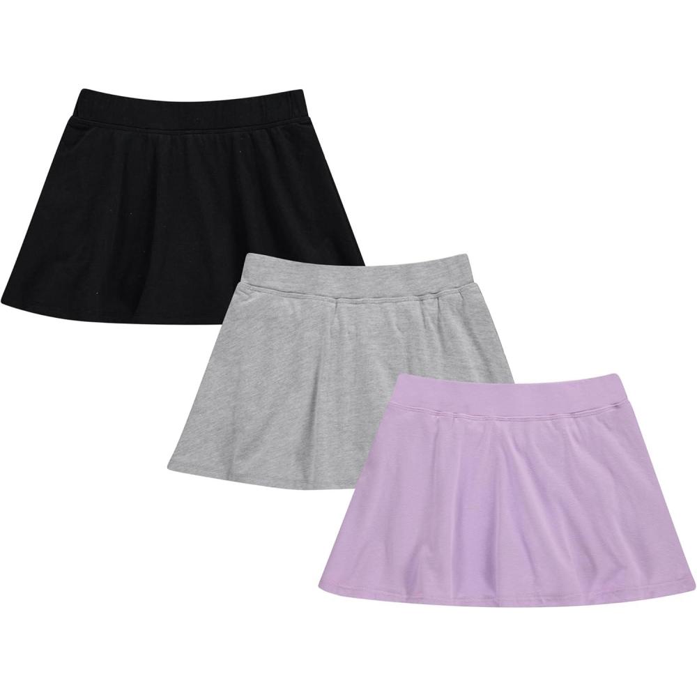 imageBTween 3 Pack Skorts for Girls Kids Scooter Skirts Skirt Layered ShortsOrchd