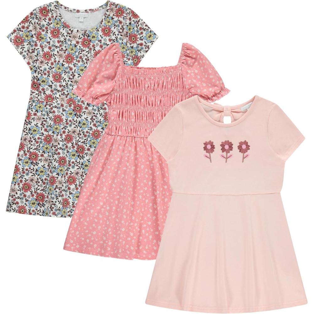 imageBTween 3 Piece Girls Summer Dress Set Short Sleeve Casual Skater DressesCrose
