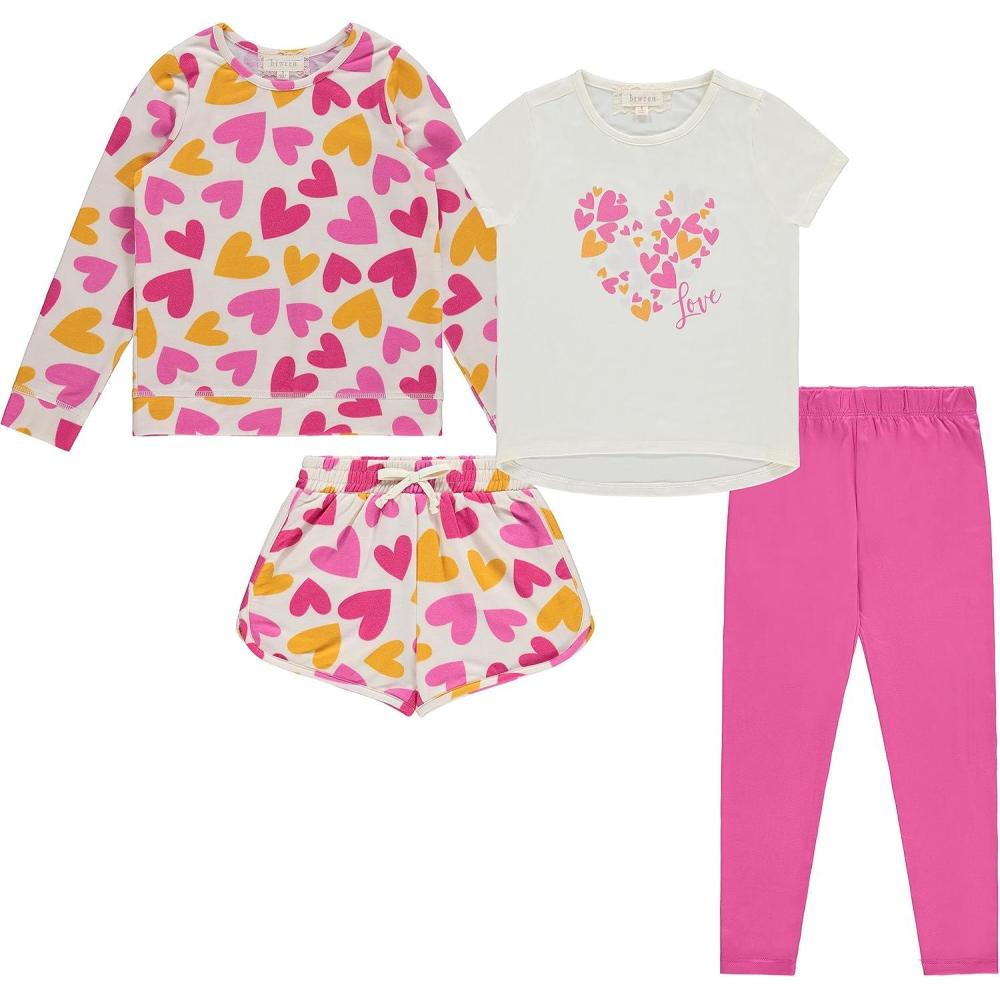 imageBTween Girls Mix And Match Fashion Every Day Essentials 4 Piece SetHeart
