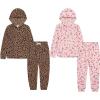 BTween 4-Pack Girls’ Activewear & Lounge Clothes, Girls Hoodies & Joggers Pants, Kids Sweatpants & Pullover Sweatshirts Set