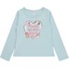 BTween Girls 4 Pack Long Sleeve Fashion Ribbed Tops Cotton Blend, Fun Vibrant Designs