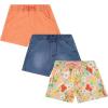 BTween 3 Pack Multicolor Lightweight Woven Shorts for Girls Cotton Blend Sizes 4-16 Ultimate Fun for Everyday Wear(Salmn)
