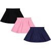 BTween 3 Pack Skorts for Girls Kids Scooter Skirts Skirt Layered Shorts(Basic)