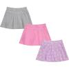 BTween 3 Pack Skorts for Girls Kids Scooter Skirts Skirt Layered Shorts(Pink)