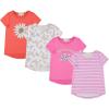 BTween Girls 4-Piece Summer Tops | Fashionable Short Sleeve T-Shirt | Casual Daily Shirt for Kids – Assorted Colors(Straw)
