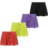 Girls 4 Pack Butterfly Shorts Lightweight Flowing Athletic Shorts with Elastic Waist Drawstring Sizes 4-16(Blue)