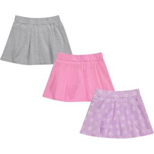 BTween 3 Pack Skorts for Girls Kids Scooter Skirts Skirt Layered Shorts(Pink)