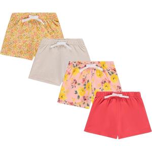 BTween 4 Pack Girls Shorts, Cotton French Terry Shorts for Girls, Kids Summer Clothing(Oath)