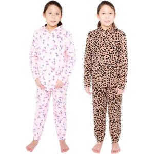 BTween 4-Pack Girls’ Activewear & Lounge Clothes, Girls Hoodies & Joggers Pants, Kids Sweatpants & Pullover Sweatshirts Set