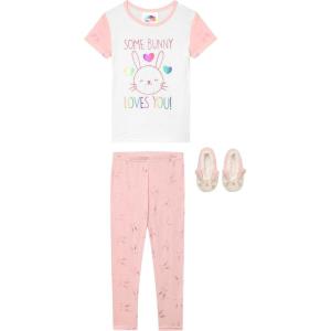 BTween GIRLS Sleepwear with slippers Brushed ITY sleepwear set withslippers