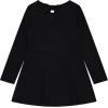BTween Girls Long Sleeve Dresses, 3 Pack Soft Cotton Casual Dresses for Kids(Black)