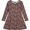BTween Girls Long Sleeve Dresses, 3 Pack Soft Cotton Casual Dresses for Kids(Rose)