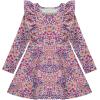 BTween Girls Long Sleeve Dresses, 3 Pack Soft Cotton Casual Dresses for Kids(Rose)