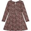 BTween Girls Long Sleeve Dresses, 3 Pack Soft Cotton Casual Dresses for Kids(Rose)