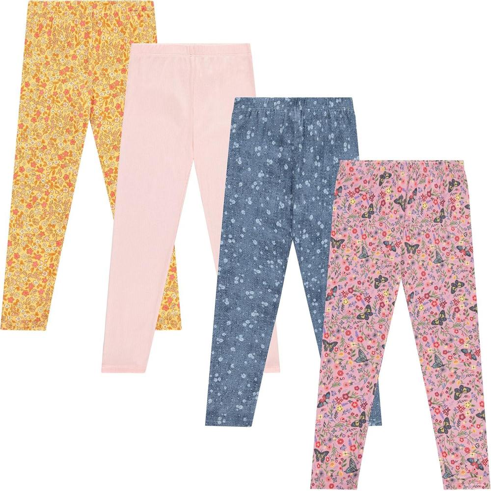 image:imageBTween Kids Girls Fall Fashion Stretch Leggings Comfortable Bottoms Set 4 Pack BundleFlora