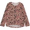 Girls Long Sleeve Fall Graphic Tops, School Sports Tees, 4 Pack Multiple Pattern Tshirts(Nile)