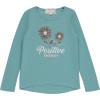 Girls Long Sleeve Fall Graphic Tops, School Sports Tees, 4 Pack Multiple Pattern Tshirts(Nile)