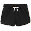 BTween Girls 4 Piece Active Performance Dolphin Shorts with Faux Drawstring, Sports Running Shorts for Kids(Banan)