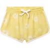 BTween Girls 4 Piece Active Performance Dolphin Shorts with Faux Drawstring, Sports Running Shorts for Kids(Ylwfl)