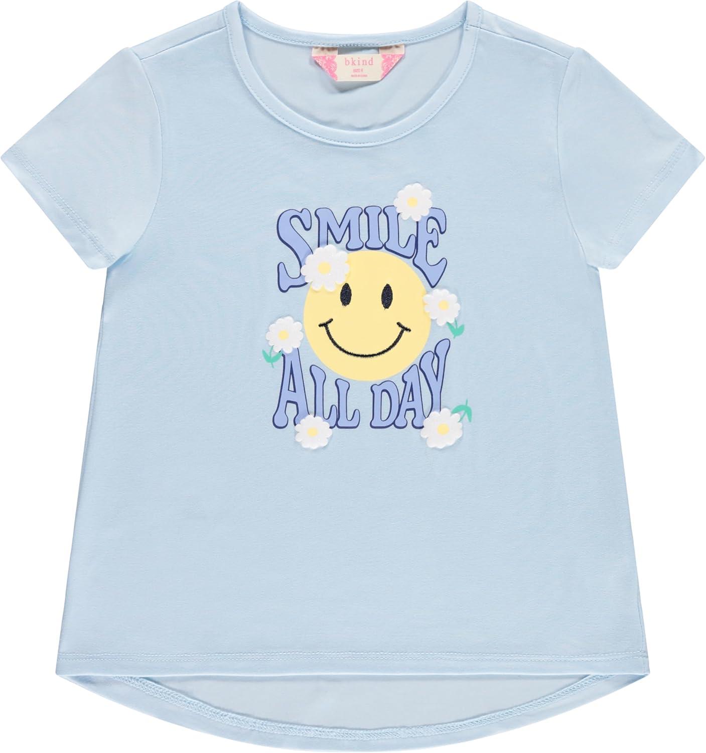 image:imageBTween Girls 4Piece Summer Tops  Fashionable Short Sleeve TShirt  Casual Daily Shirt for Kids  Assorted ColorsSmile