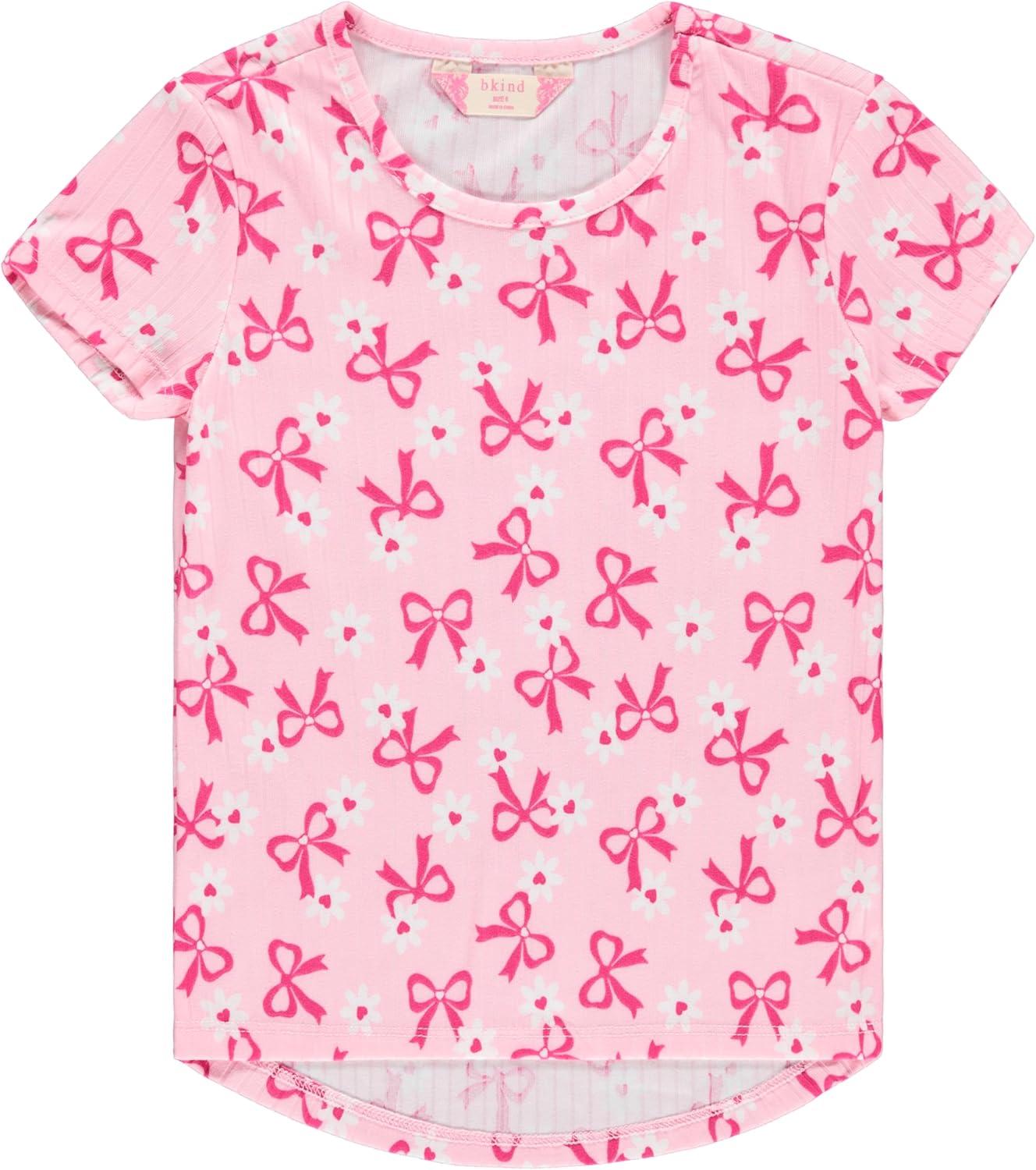 image:imageBTween Girls 4Piece Summer Tops  Fashionable Short Sleeve TShirt  Casual Daily Shirt for Kids  Assorted ColorsSnowh