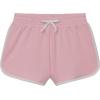 BTween Girls 4 Piece Active Performance Dolphin Shorts with Faux Drawstring, Sports Running Shorts for Kids(Pink-pink)