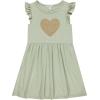 BTween Girls Dresses 3 Pack Short Sleeve Skater, Tiered & Ruffle Sleeve Dresses, Soft Brushed ITY Fabric(Green)