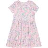 BTween Girls Dresses 3 Pack Short Sleeve Skater, Tiered & Ruffle Sleeve Dresses, Soft Brushed ITY Fabric(Laven)