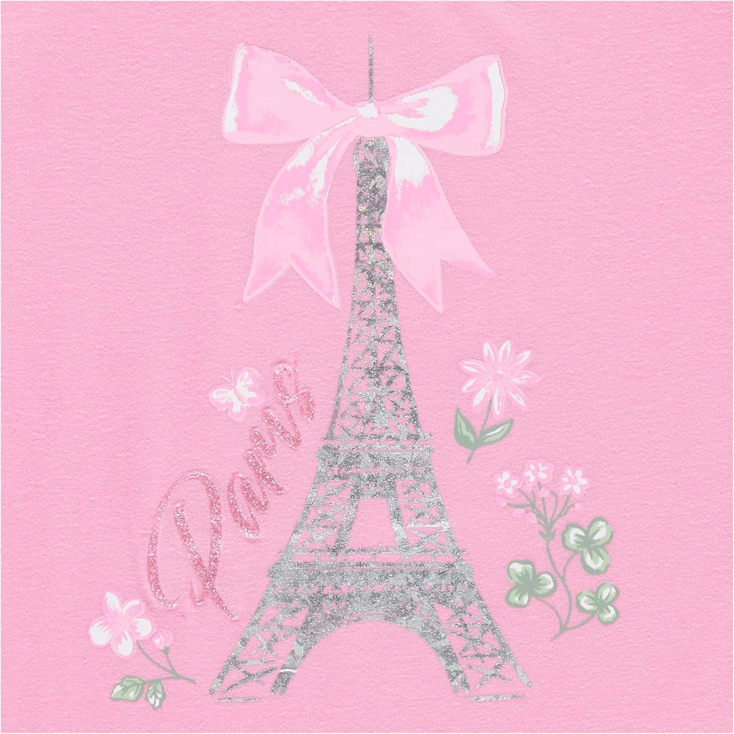 image:imageBTween Girls 4 Piece Tops Fashionable Short Sleeve TShirt Casual Daily Shirt for Kids Assorted ColorsBpink
