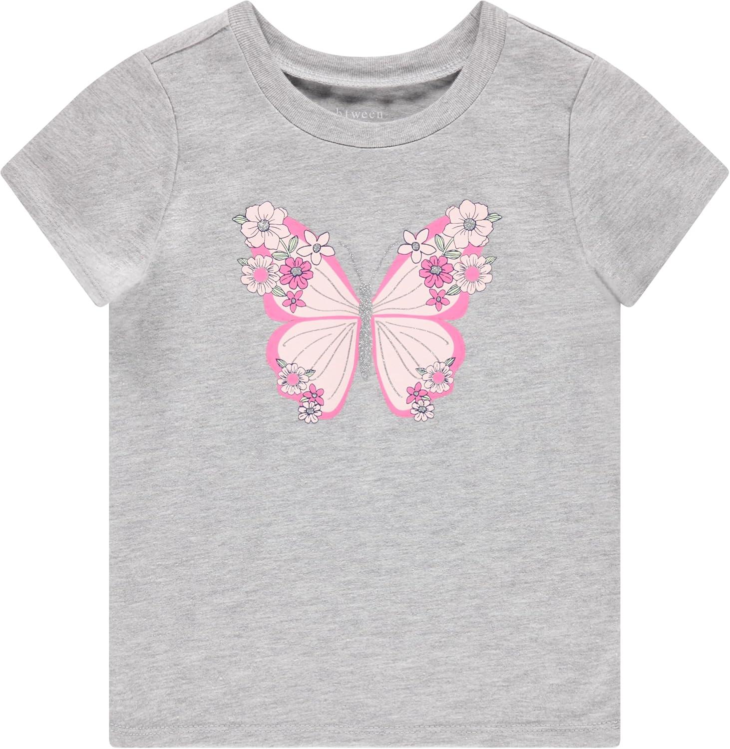 image:imageBTween Girls 4 Piece Tops Fashionable Short Sleeve TShirt Casual Daily Shirt for Kids Assorted ColorsFairy