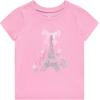 BTween Girls 4 Piece Tops Fashionable Short Sleeve T-Shirt Casual Daily Shirt for Kids Assorted Colors(Bpink)