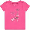 BTween Girls 4 Piece Tops Fashionable Short Sleeve T-Shirt Casual Daily Shirt for Kids Assorted Colors(Laven)