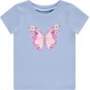 BTween Girls 4 Piece Tops Fashionable Short Sleeve T-Shirt Casual Daily Shirt for Kids Assorted Colors(Seren)