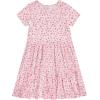 BTween Girls Dresses 3 Pack Short Sleeve Skater, Tiered & Ruffle Sleeve Dresses, Soft Brushed ITY Fabric(Pink)